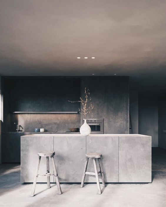 モールテックスで施工されたキッチン